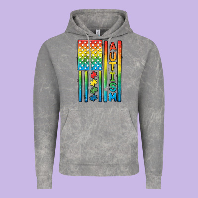 Autism American Flag Vintage Hoodie Designed By Cowgirlartshop