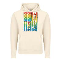 Vintage Artic Autism American Flag Vintage Hoodie - CowGirlArtShop