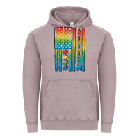Vintage Zinc Autism American Flag Vintage Hoodie - CowGirlArtShop