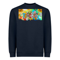 Navy Best Teacher Ever Heavyweight Sweatshirt - CowhideDigitalArt