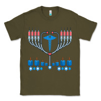 Army Green jewish hanukkah chanukah doctor medical menorah  gifts Classic Tee - trangStudio