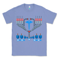 Colony Blue jewish hanukkah chanukah doctor medical menorah  gifts Classic Tee - trangStudio