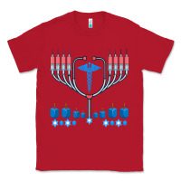 Red jewish hanukkah chanukah doctor medical menorah  gifts Classic Tee - trangStudio