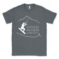 Charcoal Heather Kiteboarding Hood River Oregon, Kitesurfing Classic Tee - trangStudio