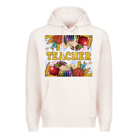 Pale Pink Teacher Premium Hoodie - LillyAllenDesigns