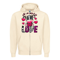 Sandshell All We Need İs Moo Love Zipper Hoodie - SublimationCraftShop