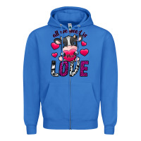 True Royal All We Need İs Moo Love Zipper Hoodie - SublimationCraftShop