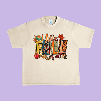 I Love Fall Most Of All Urban Heavy Tee Designed By Cowgirlartshop