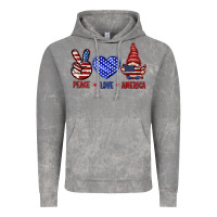 Peace Love America With Gnome 4th Of July Vintage Hoodie | Teevron
