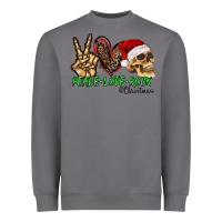 Storm Peace Love Rock Christmas Heavyweight Sweatshirt - CowhideDigitalArt