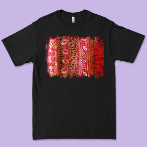Valentine's Day Brushstrokes Premium Tee Designed By Ranaportraitstore