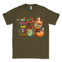 Army Green Pumpkin spice and Jesus christ Classic Tee - NancyCooperArtShop