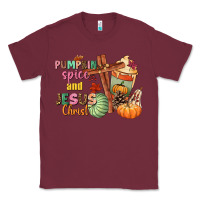 Burgundy Pumpkin spice and Jesus christ Classic Tee - NancyCooperArtShop