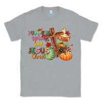 Heather Grey Pumpkin spice and Jesus christ Classic Tee - NancyCooperArtShop