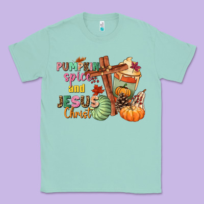 Pumpkin Spice And Jesus Christ Classic Tee Designed By Nancycooperartshop