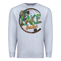 Heather Grey lake babe Premium Sweatshirt - BarkalooDesign