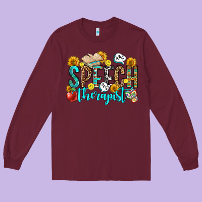 Speech Therapist Long Sleeve Tee Designed By Oliviacreatesart