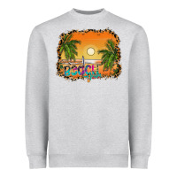 Heather Grey beach vibes Heavyweight Sweatshirt - CowhideDigitalArt