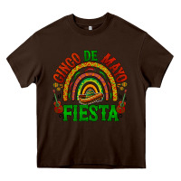 Chocolate Brown cinco de mayo fiesta rainbow Heavy Core Tee - BarkalooDesign