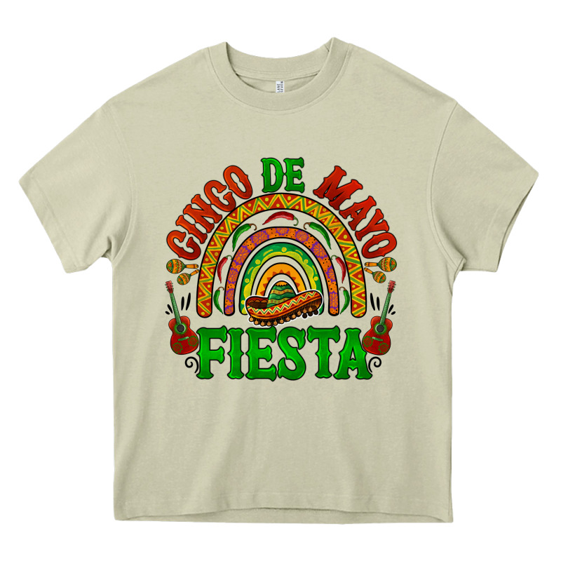 Cinco De Mayo Fiesta Rainbow Heavy Core Tee by BarkalooDesign | Teevron