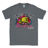 Charcoal Heather im just a woman who loves her firefighter Classic Tee - SublimationCraftShop