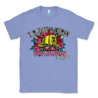 Colony Blue im just a woman who loves her firefighter Classic Tee - SublimationCraftShop