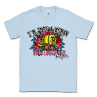 Dusty Blue im just a woman who loves her firefighter Classic Tee - SublimationCraftShop