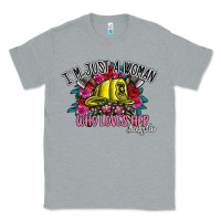 Heather Grey im just a woman who loves her firefighter Classic Tee - SublimationCraftShop