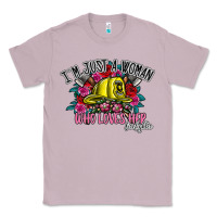 Lilac im just a woman who loves her firefighter Classic Tee - SublimationCraftShop