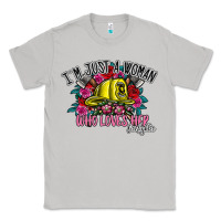 Moon Dust im just a woman who loves her firefighter Classic Tee - SublimationCraftShop