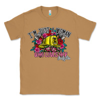 Toasted Coconut im just a woman who loves her firefighter Classic Tee - SublimationCraftShop