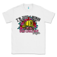 White im just a woman who loves her firefighter Classic Tee - SublimationCraftShop