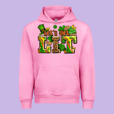 St Patricks Lets Get Lit Urban Hoodie Designed By Adodesignshop