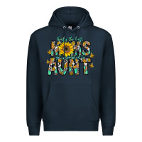 Navy only the best moms get promoted to aunt Premium Hoodie - CowhideDigitalArt