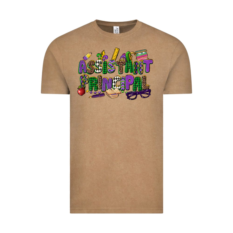 Assistant Principal Mardi Gras Vintage Tee by CowGirlArtShop | Teevron