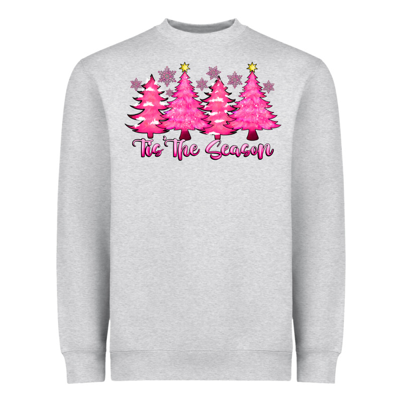 Tis The Season Pink Trees Heavyweight Sweatshirt by CowhideDigitalArt | Teevron
