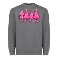 Storm Tis the Season Pink Trees Heavyweight Sweatshirt - CowhideDigitalArt