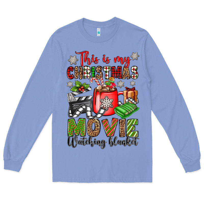 This Is My Christmas Movie Watching Blanket Long Sleeve Tee by OliviaCreatesArt | Teevron
