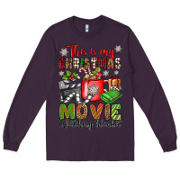 Plum this is my christmas movie watching blanket Long Sleeve Tee - OliviaCreatesArt
