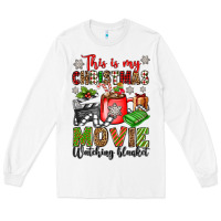 White this is my christmas movie watching blanket Long Sleeve Tee - OliviaCreatesArt