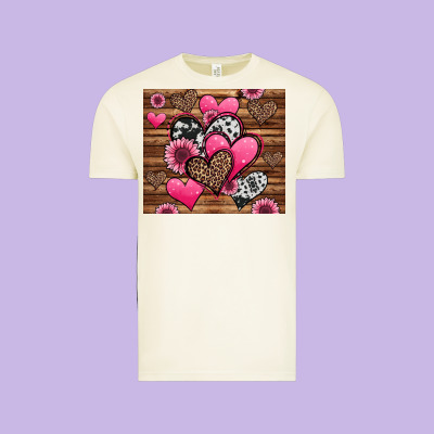 Valentines Day Western Hearts And Sunflowers Vintage Tee Designed By Jasminsmagicworld