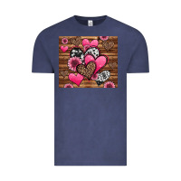 Vintage Denim valentines day western hearts and sunflowers Vintage Tee - Jasminsmagicworld