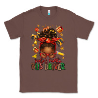 Chestnut santas favorite school bus driver afro messy bun Classic Tee - texasbilliewilder