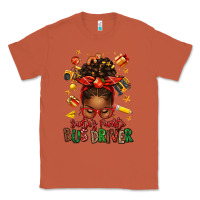 Copper santas favorite school bus driver afro messy bun Classic Tee - texasbilliewilder