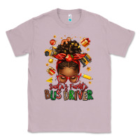 Lilac santas favorite school bus driver afro messy bun Classic Tee - texasbilliewilder