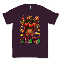 Plum santas favorite school bus driver afro messy bun Classic Tee - texasbilliewilder