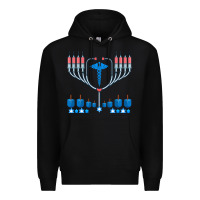 Black jewish hanukkah chanukah doctor medical menorah  gifts Premium Hoodie - trangStudio