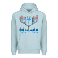 Blue Mist jewish hanukkah chanukah doctor medical menorah  gifts Premium Hoodie - trangStudio