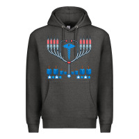 Charcoal Heather jewish hanukkah chanukah doctor medical menorah  gifts Premium Hoodie - trangStudio