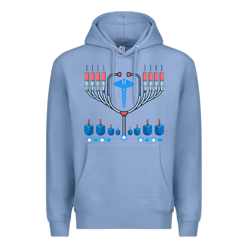 Jewish Hanukkah Chanukah Doctor Medical Menorah  Gifts Premium Hoodie by trangStudio | Teevron